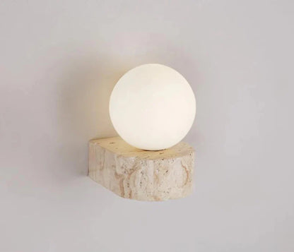 Élodie Luna Marble Globe LED Wall Sconce