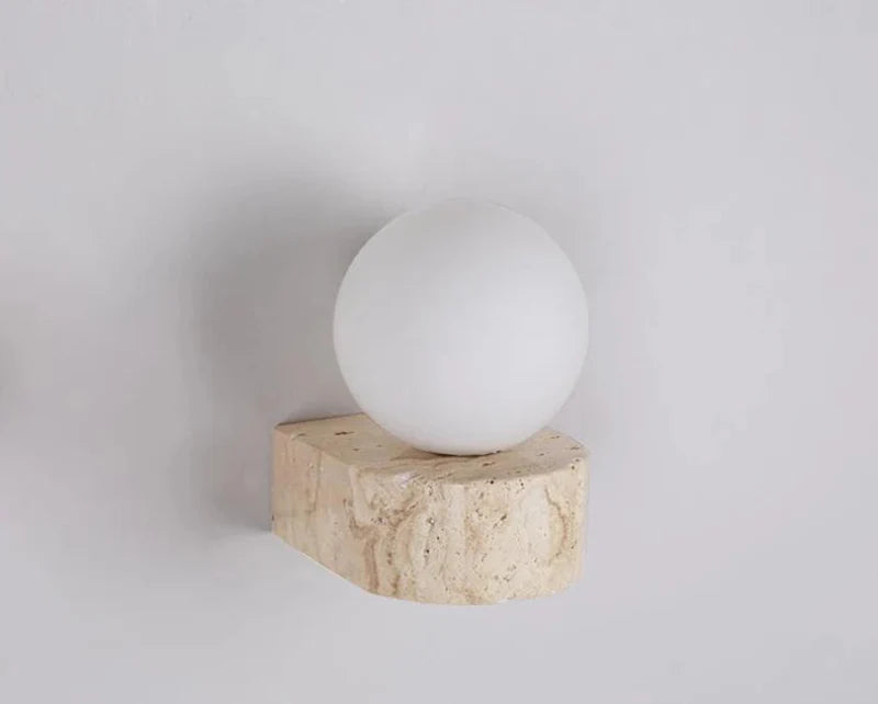 Élodie Luna Marble Globe LED Wall Sconce