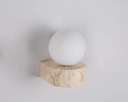 Élodie Luna Marble Globe LED Wall Sconce