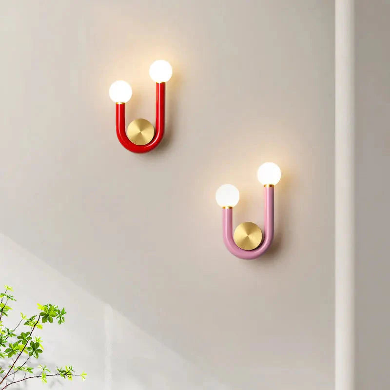 Élise Luna U-förmige Wandlampe Moderne Farb-LED-Wandleuchte