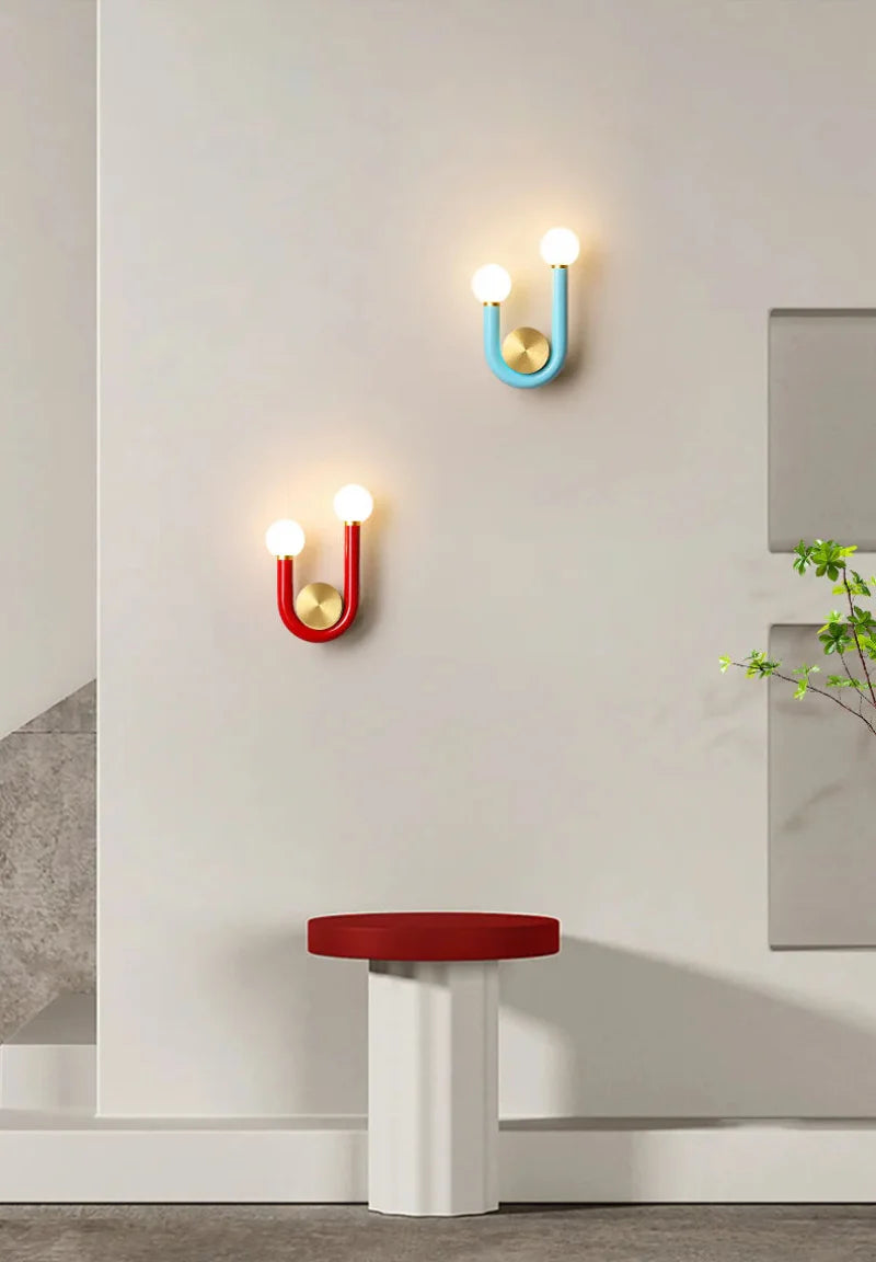 Élise Luna U-förmige Wandlampe Moderne Farb-LED-Wandleuchte