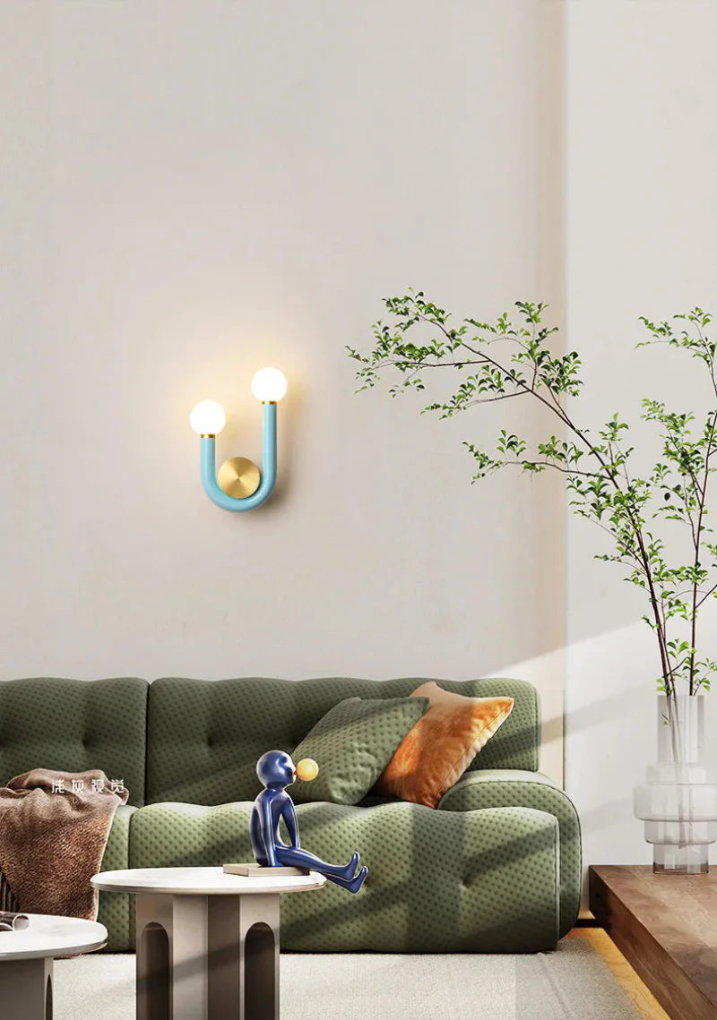 Élise Luna U-förmige Wandlampe Moderne Farb-LED-Wandleuchte