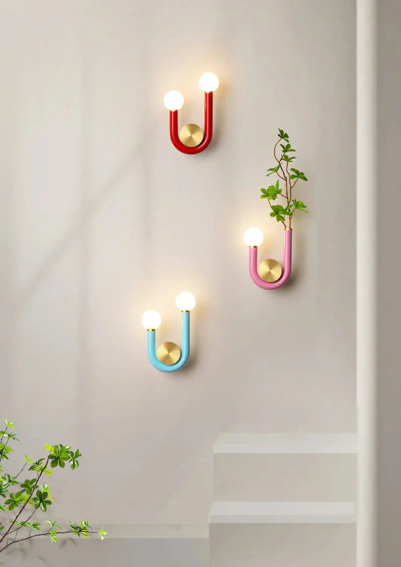 Élise Luna U-förmige Wandlampe Moderne Farb-LED-Wandleuchte
