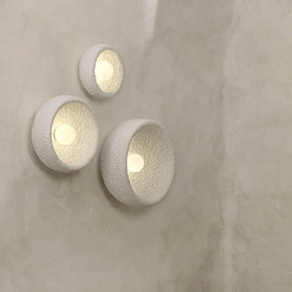 Élise Lunar Textured Wall Sconce Moon Resin Light Set