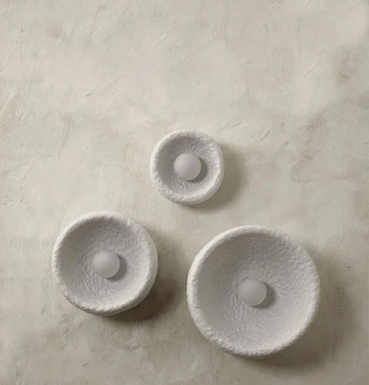 Élise Lunar Textured Wall Sconce Moon Resin Light Set