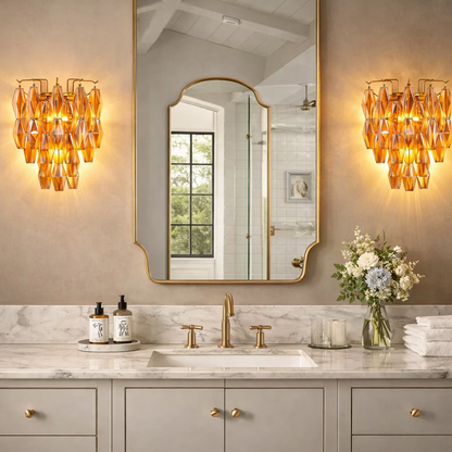 Élise Amber Glass Wall Sconce