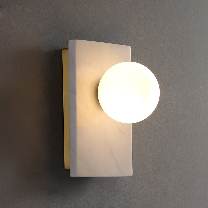 Amélie Marble & Brass LED Wall Light