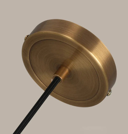 Élise Marble Glow Pendant Light Copper Accent Ceiling Lamp