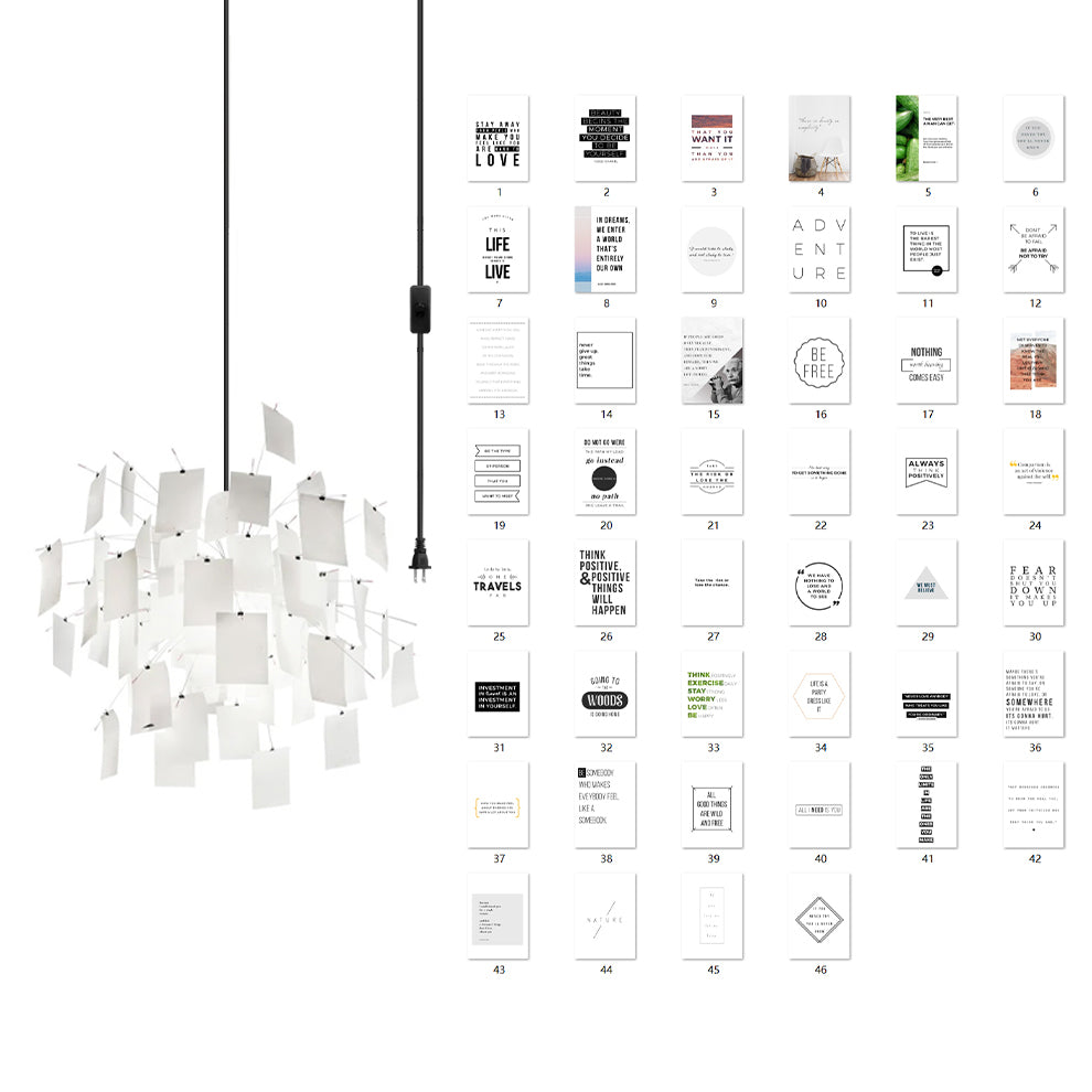 Élise Paper Art Plug-In Hängeleuchte