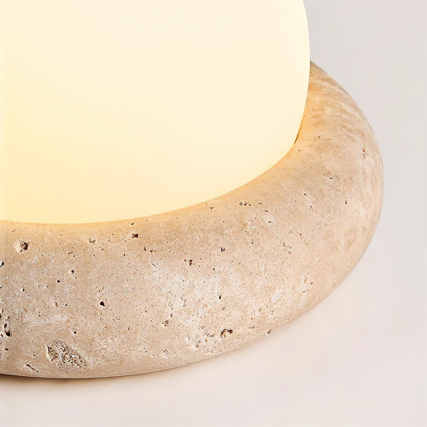 Noémie Mini Stone LED Table Lamp with Frosted Acrylic Shade