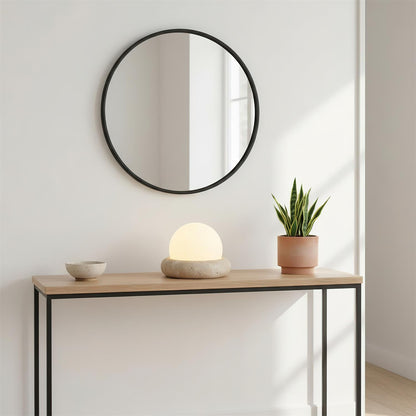 Noémie Mini Stone LED Table Lamp with Frosted Acrylic Shade