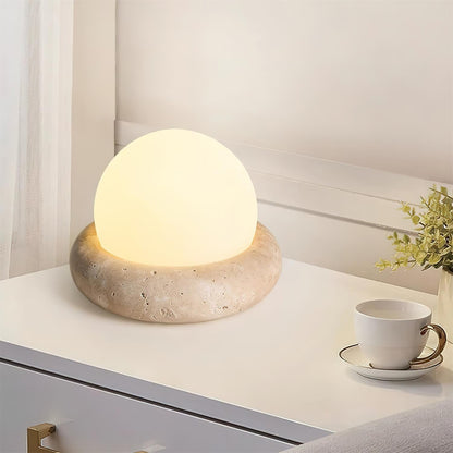 Noémie Mini Stone LED Table Lamp with Frosted Acrylic Shade