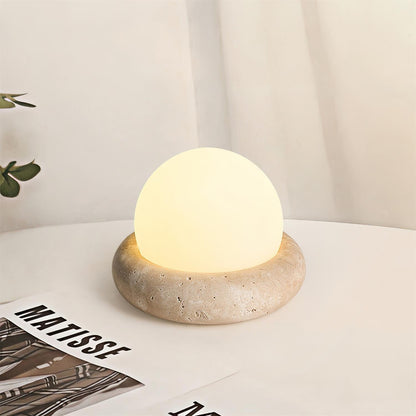 Noémie Mini Stone LED Table Lamp with Frosted Acrylic Shade