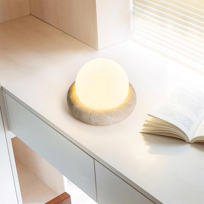 Noémie Mini Stone LED Table Lamp with Frosted Acrylic Shade