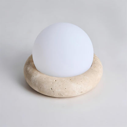 Noémie Mini Stone LED Table Lamp with Frosted Acrylic Shade