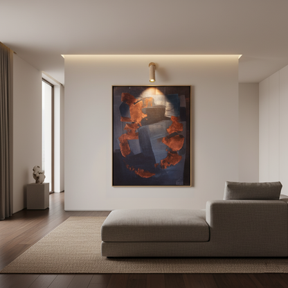 Solène Travertin-Wandleuchte mit Holzfuß und verstellbarem Metallarm
