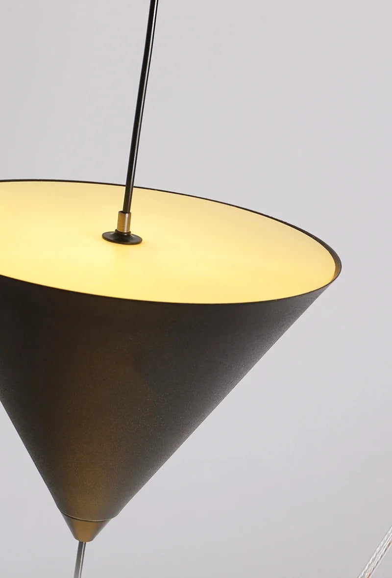 Camille Modern Cone Geometric LED Pendant Light Black White