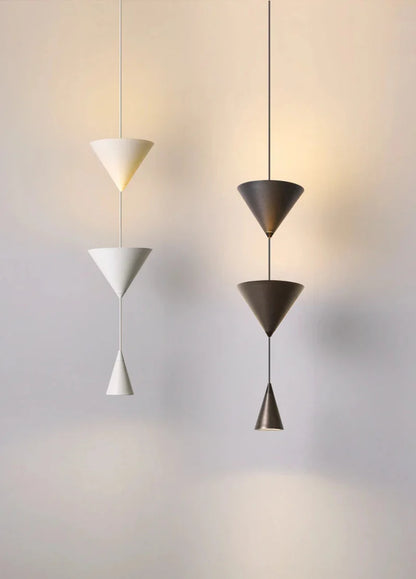 Camille Modern Cone Geometric LED Pendant Light Black White