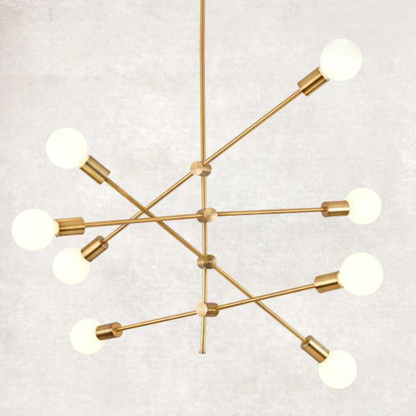 Élise Moderner Sputnik LED Kronleuchter Gold Schwarz Mid-Century Deckenleuchte