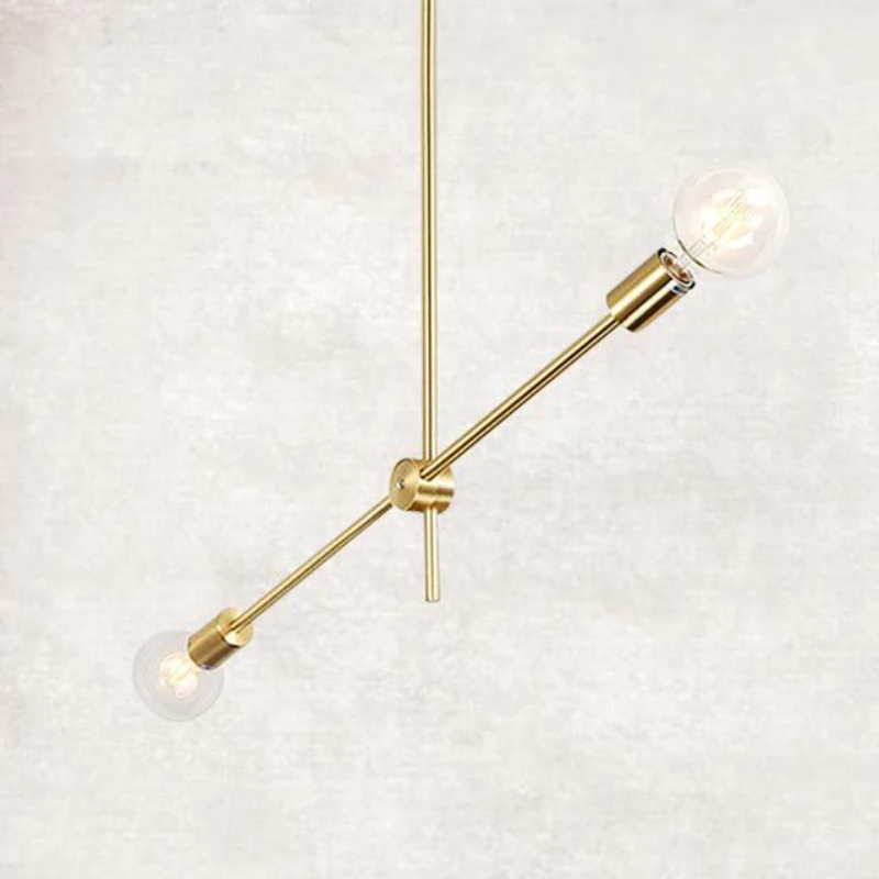 Élise Moderner Sputnik LED Kronleuchter Gold Schwarz Mid-Century Deckenleuchte