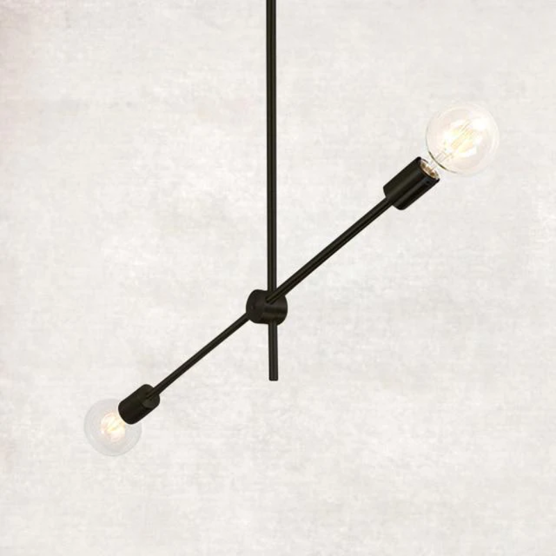 Élise Moderner Sputnik LED Kronleuchter Gold Schwarz Mid-Century Deckenleuchte