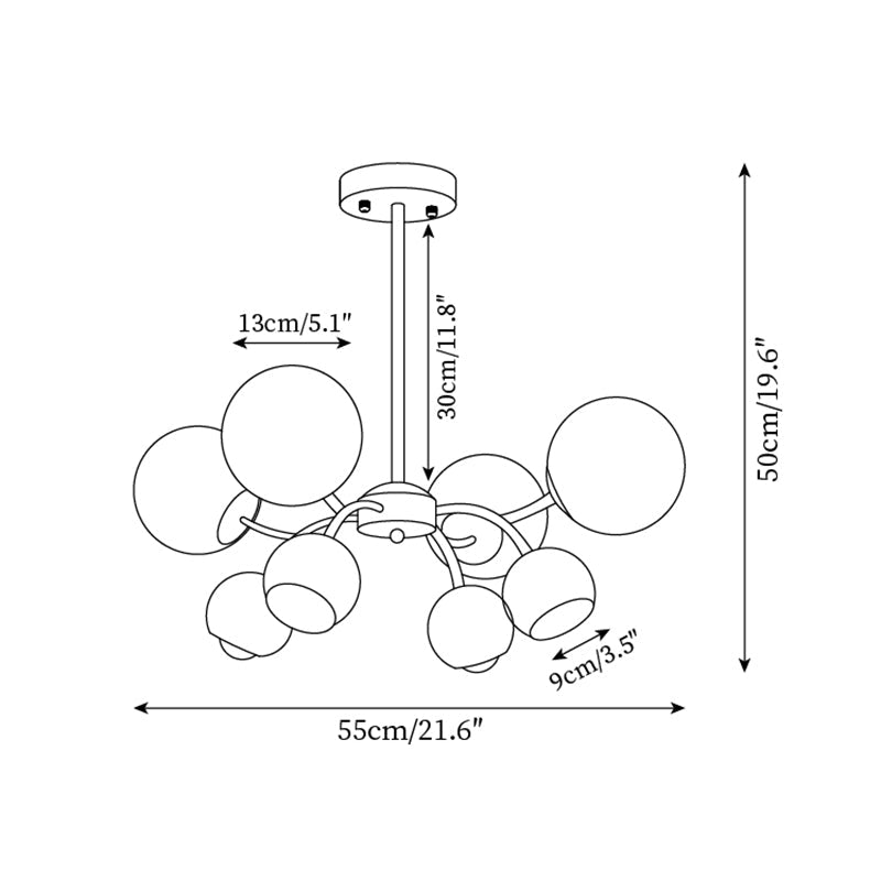 Lucie Moderne Kugelförmige Domie Pendelleuchte