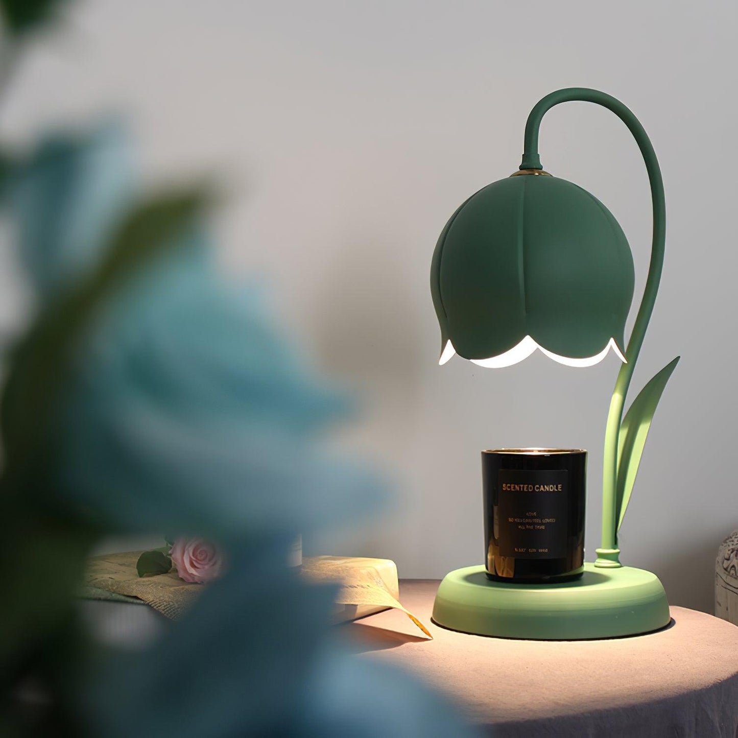 Elodie Lily Candle Warmer Lamp with Halogen Heat Design