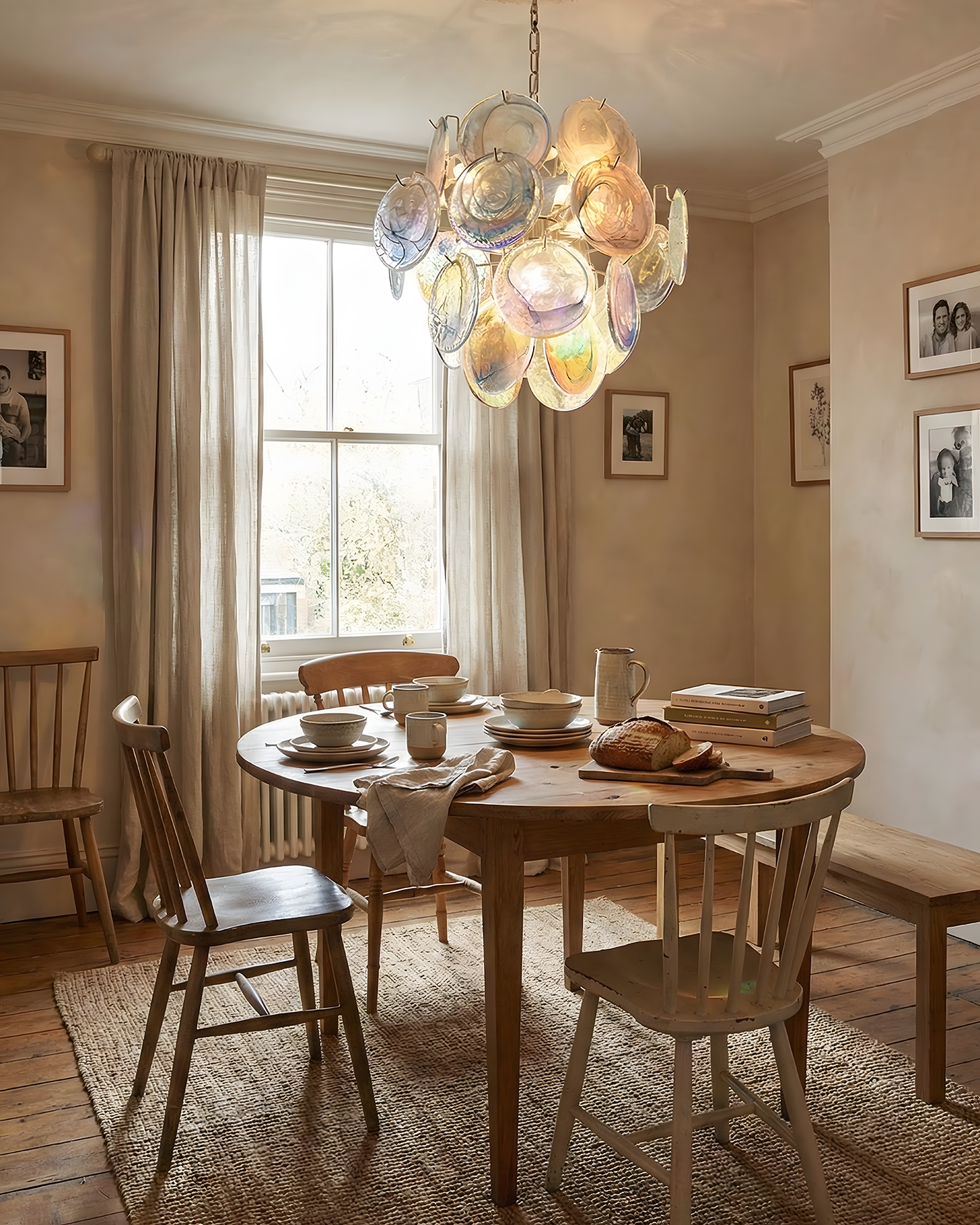 Léonie Neuvy Iridescent Glass Chandelier