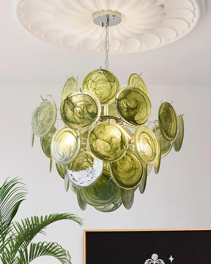 Léonie Neuvy Iridescent Glass Chandelier