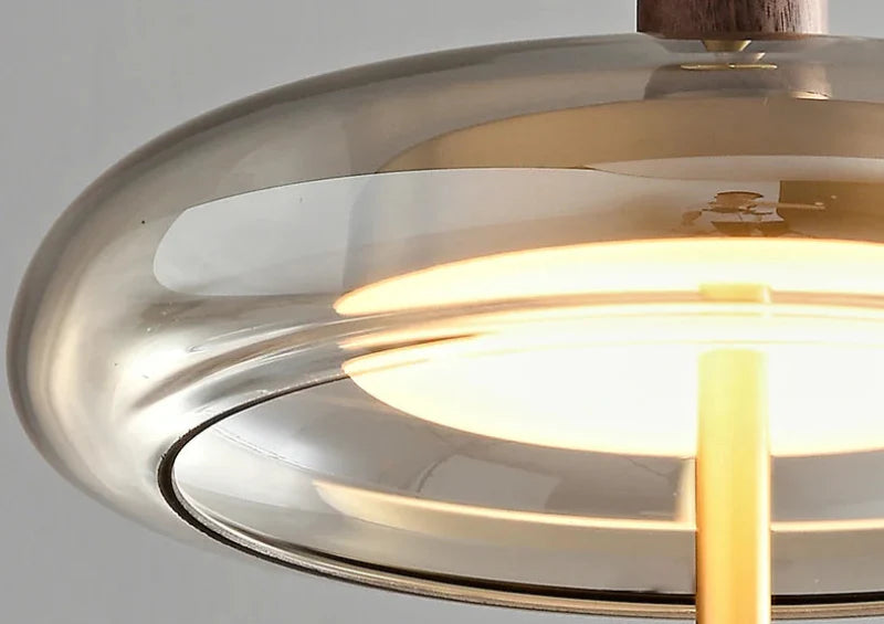 Sophie Nimbus Loft Glas Pendelleuchte mit Kupferakzent Deckenlampe
