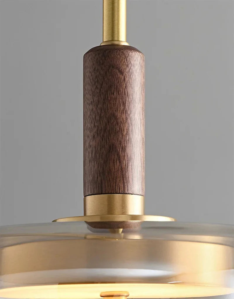 Sophie Nimbus Loft Glas Pendelleuchte mit Kupferakzent Deckenlampe