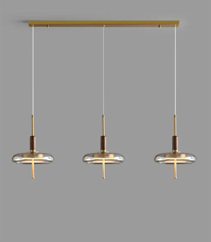 Sophie Nimbus Loft Glas Pendelleuchte mit Kupferakzent Deckenlampe