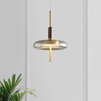 Sophie Nimbus Loft Glas Pendelleuchte mit Kupferakzent Deckenlampe