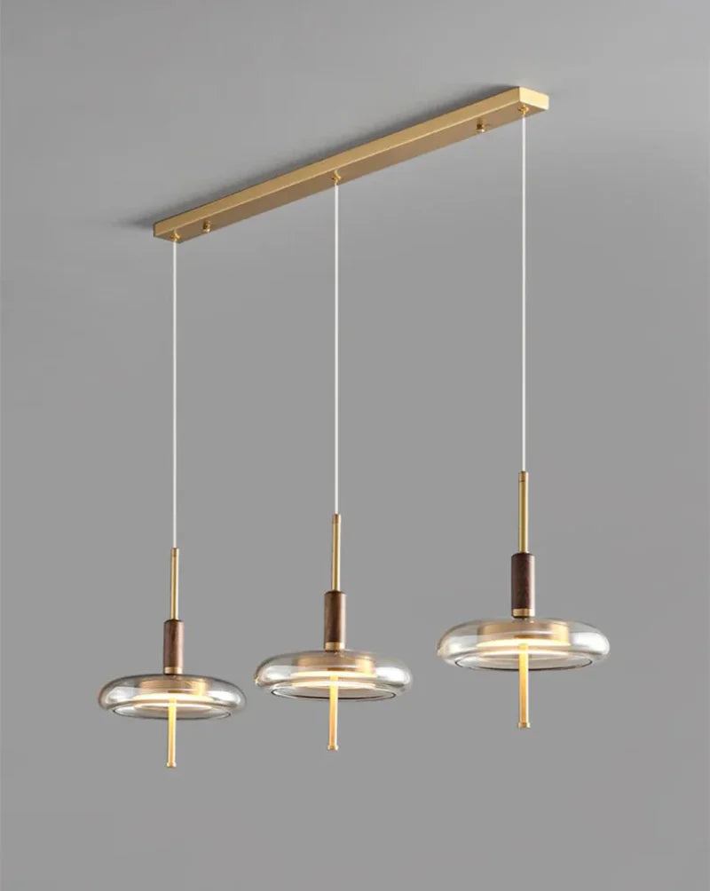 Sophie Nimbus Loft Glas Pendelleuchte mit Kupferakzent Deckenlampe