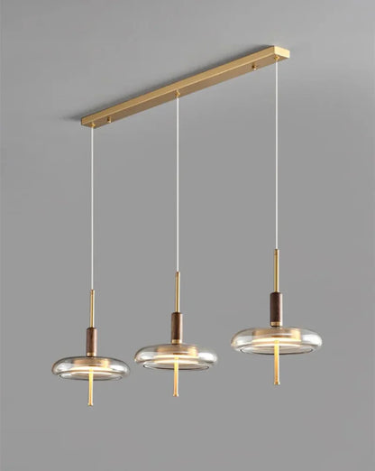 Sophie Nimbus Loft Glas Pendelleuchte mit Kupferakzent Deckenlampe