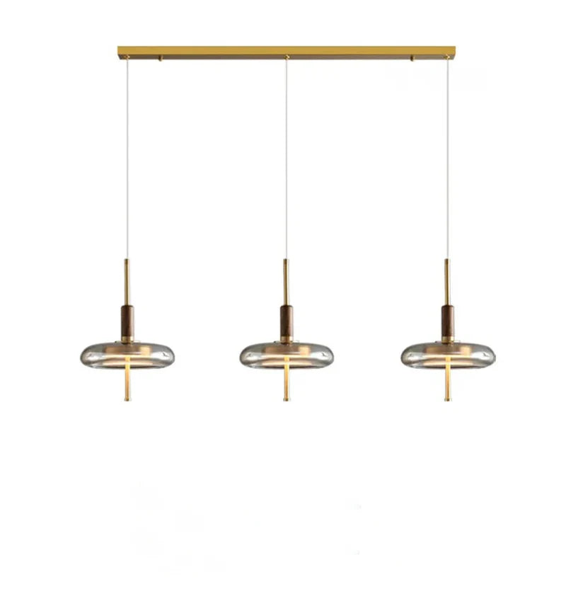 Sophie Nimbus Loft Glas Pendelleuchte mit Kupferakzent Deckenlampe