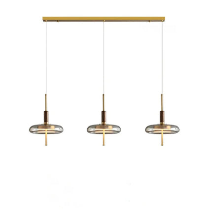 Sophie Nimbus Loft Glas Pendelleuchte mit Kupferakzent Deckenlampe
