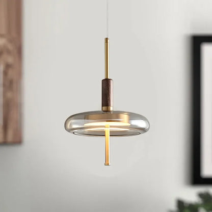 Sophie Nimbus Loft Glas Pendelleuchte mit Kupferakzent Deckenlampe