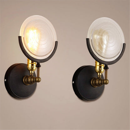 Gabrielle Wandleuchte Metall und Glas Traditionelle Wandlampe