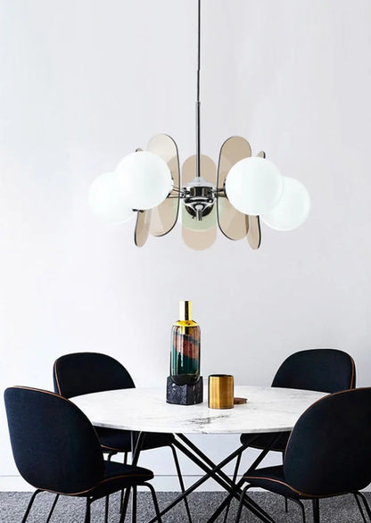 Élise Cosmo Bloom Mid-Century Glass Chandelier