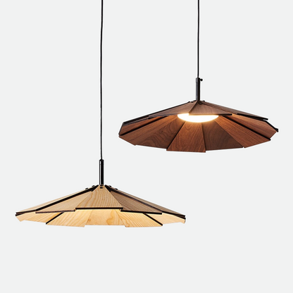 Élise Origami Pendelleuchte aus Holz & Bambus