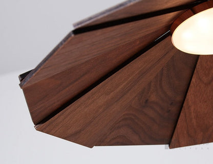 Élise Origami Pendelleuchte aus Holz & Bambus