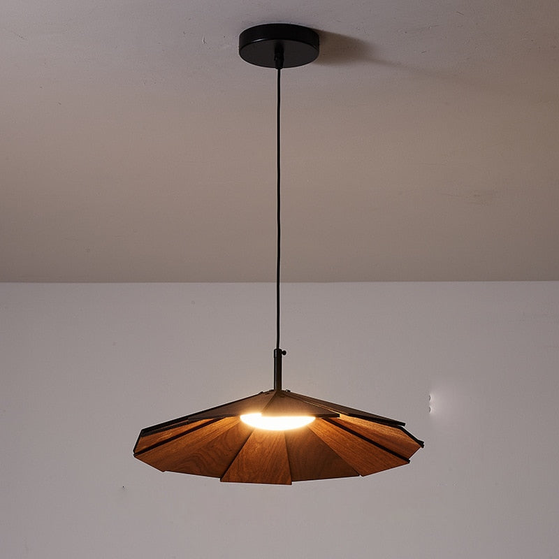 Élise Origami Pendelleuchte aus Holz & Bambus