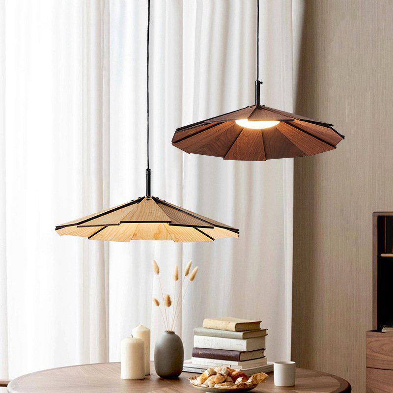 Élise Origami Pendelleuchte aus Holz & Bambus