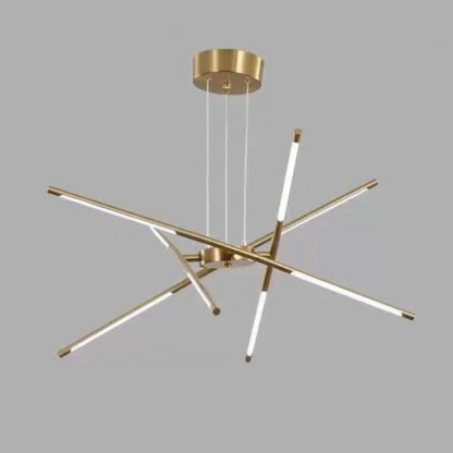 Sophie Moderne Glas-Metall LED-Hängeleuchte Luxuriöser goldener Mehrfach-Kronleuchter
