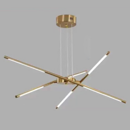 Sophie Moderne Glas-Metall LED-Hängeleuchte Luxuriöser goldener Mehrfach-Kronleuchter
