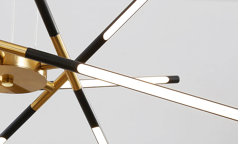 Sophie Moderne Glas-Metall LED-Hängeleuchte Luxuriöser goldener Mehrfach-Kronleuchter