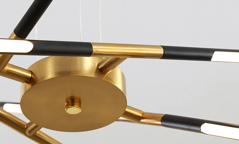 Sophie Moderne Glas-Metall LED-Hängeleuchte Luxuriöser goldener Mehrfach-Kronleuchter