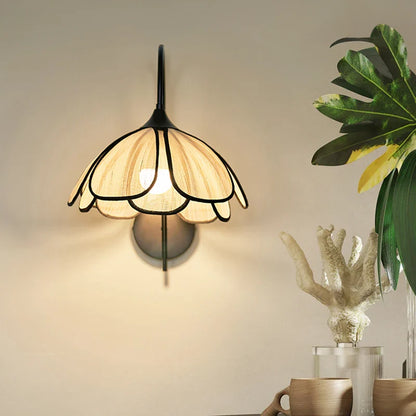 Élise Petal Bloom Wandleuchte Floral Faser Schirm Wandlampe
