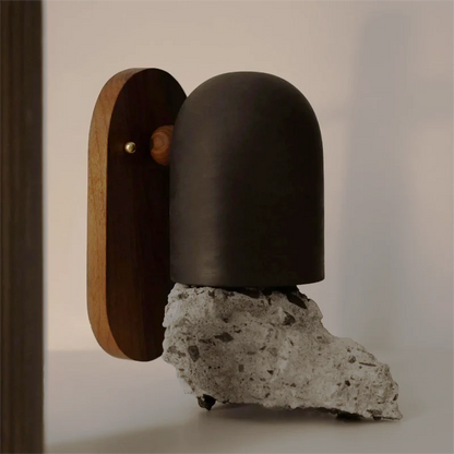 Sophie Plume Walnut Wall Light Brass Accent Sconce Lamp